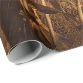 カントリーバー素朴ンヴィンテージブラウンファームテクスチャ ラッピングペーパー (ロールコーナー)