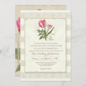 カントリーバ素朴ンアウトドアガーデンフローラ結婚ズ 招待状 (正面/裏面)