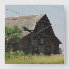 カントリーバ素朴ンウォールクロック スクエア壁時計