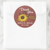 カントリーバ素朴ンウッドとヒマワリ ラウンドシール (バッグ)