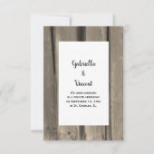 カントリーバ素朴ンウッドの結婚発表 案内状 (正面)