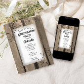 カントリーバ素朴ンウッドフローラ卒業パーティー 招待状