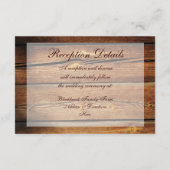 カントリーバ素朴ンウッド披露宴カード エンクロージャーカード (裏面)