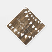 カントリーバ素朴ンウッド結婚ズまたはブライダルシャワー スタンダードランチョンナプキン (角)