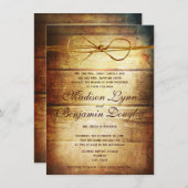 カントリーバ素朴ンウッド結婚式招待状 招待状 (正面/裏面)