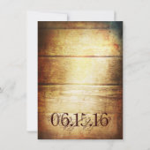 カントリーバ素朴ンウッド結婚式招待状 招待状 (裏面)