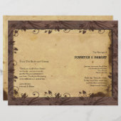 カントリーバ素朴ンウッド結婚式 プログラム (正面/裏面)