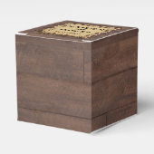 カントリーバ素朴ンウッド美しい結婚式の引き出物ボックス フェイバーボックス (正面サイド)