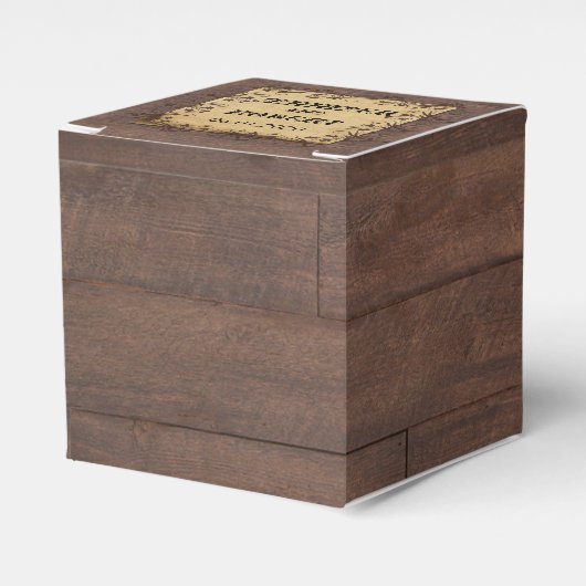 カントリーバ素朴ンウッド美しい結婚式の引き出物ボックス フェイバーボックス (正面サイド)