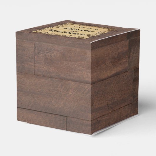 カントリーバ素朴ンウッド美しい結婚式の引き出物ボックス フェイバーボックス (裏面サイド)