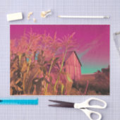 カントリーバ素朴ンピンクティール（緑がかった色）抽象芸術スカイファーム 薄葉紙 (クラフト)