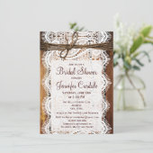カントリーバ素朴ーンウッドブライダルシャワー招待状 招待状 (スタンド正面)