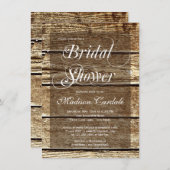 カントリーバ素朴ーンウッドブライダルシャワー招待状 招待状 (正面/裏面)