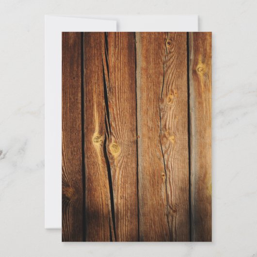 カントリーバ素朴ーンウッド結婚式招待状 招待状 (裏面)