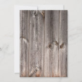 カントリーバ素朴ーン(ティール（緑がかった色）ブルーデイジー結婚ズ) 招待状 (裏面)