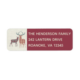 カントリーパターンクリスマスディアー住所 シール