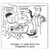 カントリーパブのブロウマンのランチアニメ。 シール (正面)