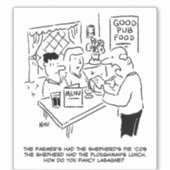 カントリーパブのランチ漫画。 シール (正面)