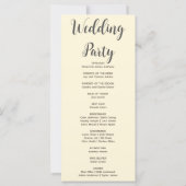 カントリーパンプキンズプレイド秋イエロー結婚式 プログラム (裏面)