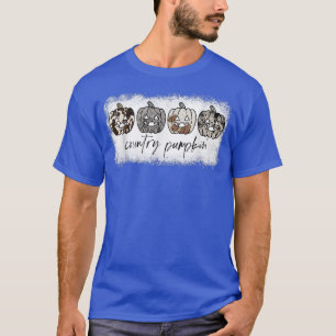 カントリーパンプキンヒョウ秋秋ハロウィーンポンプ Tシャツ