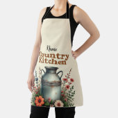 カントリーパーソナライズされたキッチンエプロン – [名前]のファーム エプロン (インサイチュ)