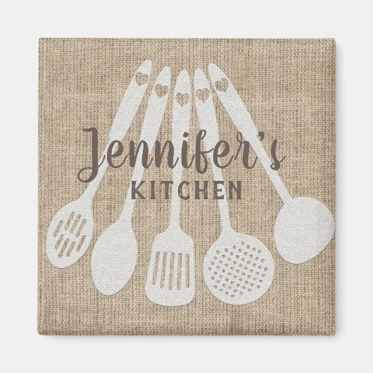 カントリーパーソナライズされたキッチン マグネット (正面)