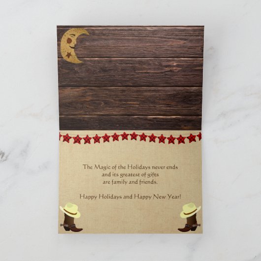  – カントリーパーソナライズされたクリスマスヌビアヤギファーム カード (内部)