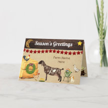  – カントリーパーソナライズされたクリスマスヌビアヤギファーム