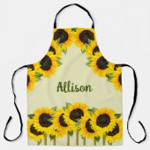 カントリーパーソナライズされたヒマワリ エプロン (正面)