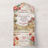 カントリーパーティーのご招待 オールインワン招待状 (内側)