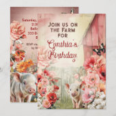 カントリーパーティー 招待状 (正面/裏面)