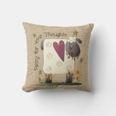 カントリーヒツジフェイクの膝枕 クッション (正面)