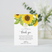 カントリーヒマワリありがとう披露宴カード ポストカード (スタンド正面)