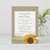 カントリーヒマワリとラップ 招待状 (スタンド正面)