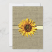 カントリーヒマワリとラップ 招待状 (裏面)