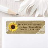 カントリーヒマワリとレース ラベル (インサイチュ)