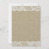 カントリーヒマワリとレース 招待状 (裏面)