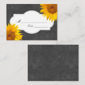 カントリーヒマワリ結婚の黒板の場所/座席 プレイスカード (正面/裏面)