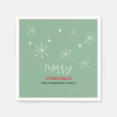 カントリービレッジスノーホワイトクリスマス スタンダードカクテルナプキン (正面)