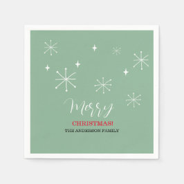 カントリービレッジスノーホワイトクリスマス スタンダードカクテルナプキン