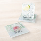 カントリービレッジホワイトクリスマス ガラスコースター (アングル)