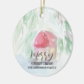 カントリービレッジホワイトクリスマス セラミックオーナメント (左)