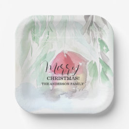 カントリービレッジホワイトクリスマス ペーパープレート