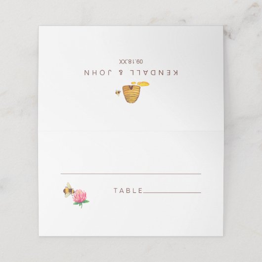 カントリービー結婚ズ座席表 プレイスカード (外部開封)