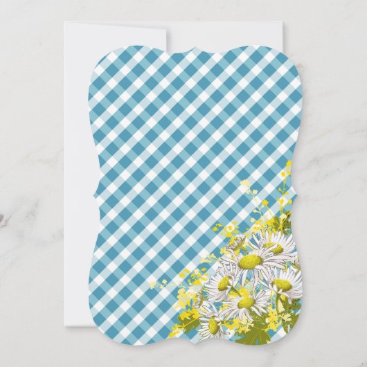 カントリーピクニックウィズデイジーブーケ誕生日招待状 招待状 (裏面)