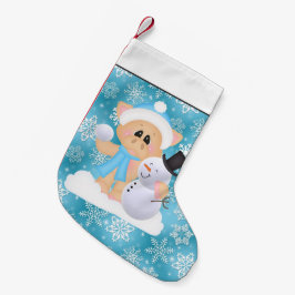 カントリーピグと雪だるまクリスマスストッキング スモールクリスマスストッキング