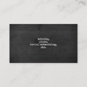 カントリーピグシルエット素朴スタイル 名刺 (裏面)