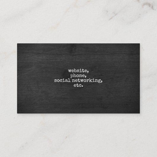 カントリーピグシルエット素朴スタイル 名刺 (裏面)