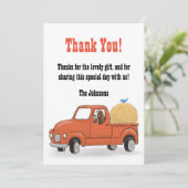 カントリーピックアップトラックの誕生日, 個人情報の入力可 サンキューカード (スタンド正面)