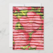 カントリーピンクとレッドウォーターのカラーフローラ 招待状 (裏面)